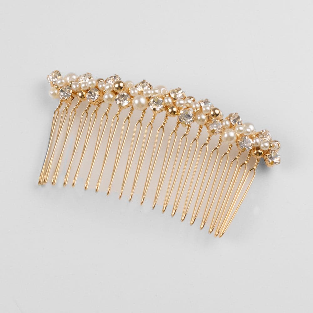 Swarovski Crystal Pearl Hair Comb Swarovski Crystal in Large at Tegen Accessories