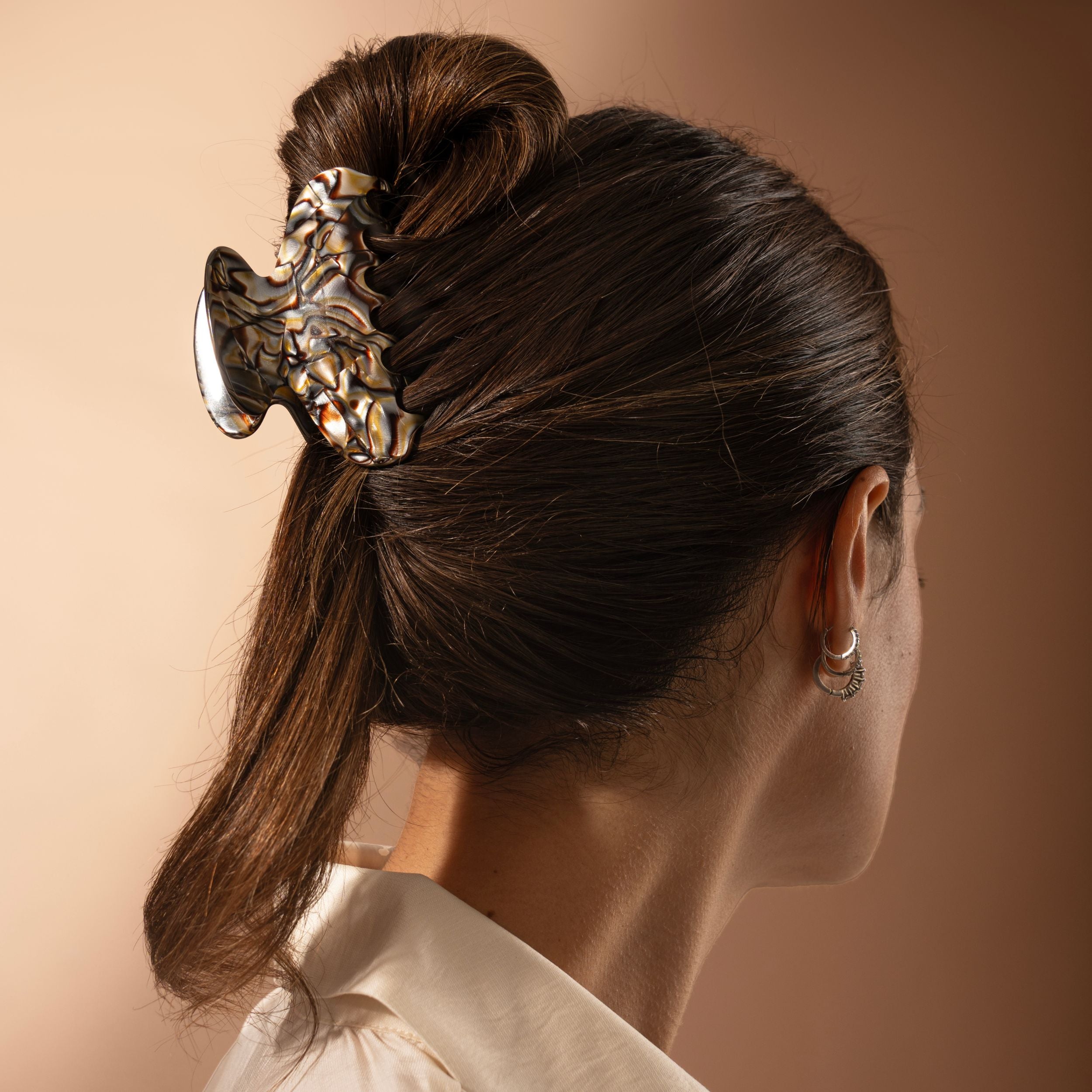 Large Hair Claw Clip Handmade French Hair Accessories at Tegen Accessories | Onyx